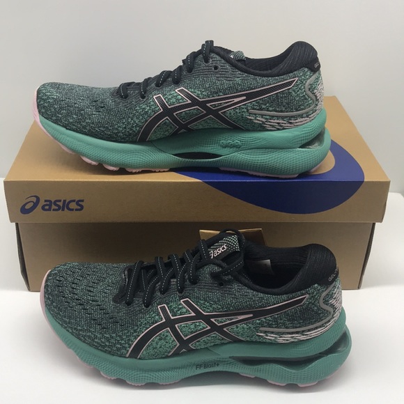 ASICS WOMENŚ  GEL-NIMBUS 24 RUNNING SHOES SIZE 5  BLACK/BARELY ROSE - Picture 8 of 11